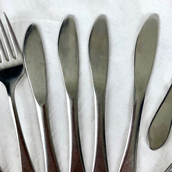 15 pc Gorham 1970s Georgetown Old Stainless Flatware Lot Forks Spoons Sm Knives - Picture 8 of 13